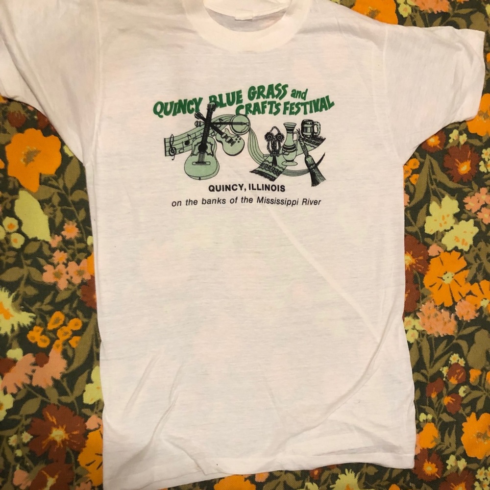 Vintage single stitch Quincy Bluegrass Fest tee